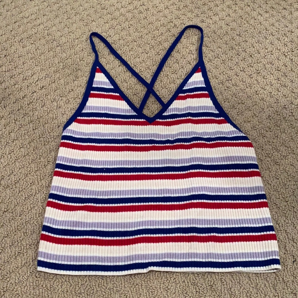 Kendall and Kylie Sweater Tank, Criss cross Size L